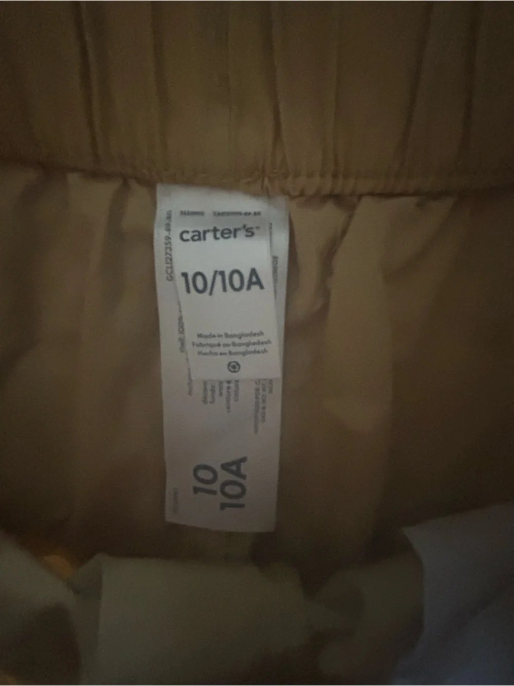 Carters NWT Khaki Shorts Size 10